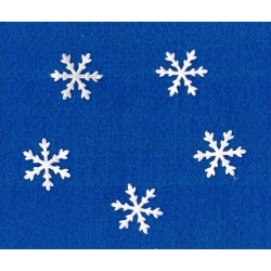 Śnieżynka 3x3cm aplikacja  , BIAŁE   kmpl 5szt